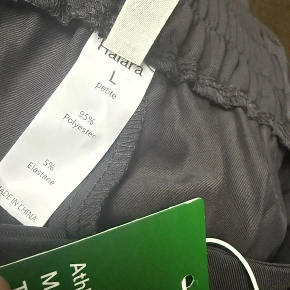 Halara High Waisted Button Zipper Side Pocket Shirred Straight Leg Work Pants - Picture 2 of 6